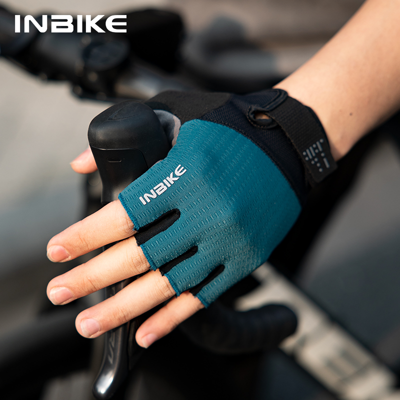 Mountain Biking Gloves Mens - Gants de vélo d'été INBIKE, demi-doigts,