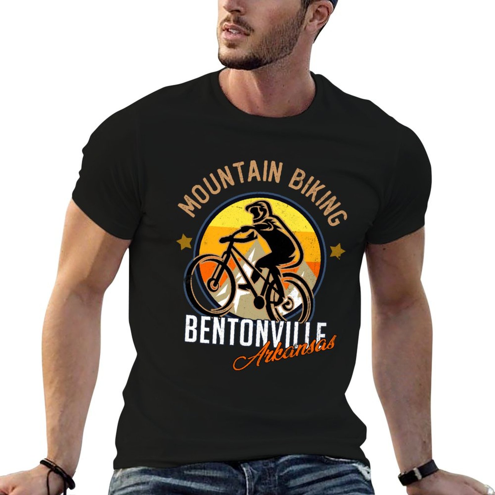 T-Shirt de cyclisme en montagn - Mountain Biking Bentonville Arkansas avis et prix