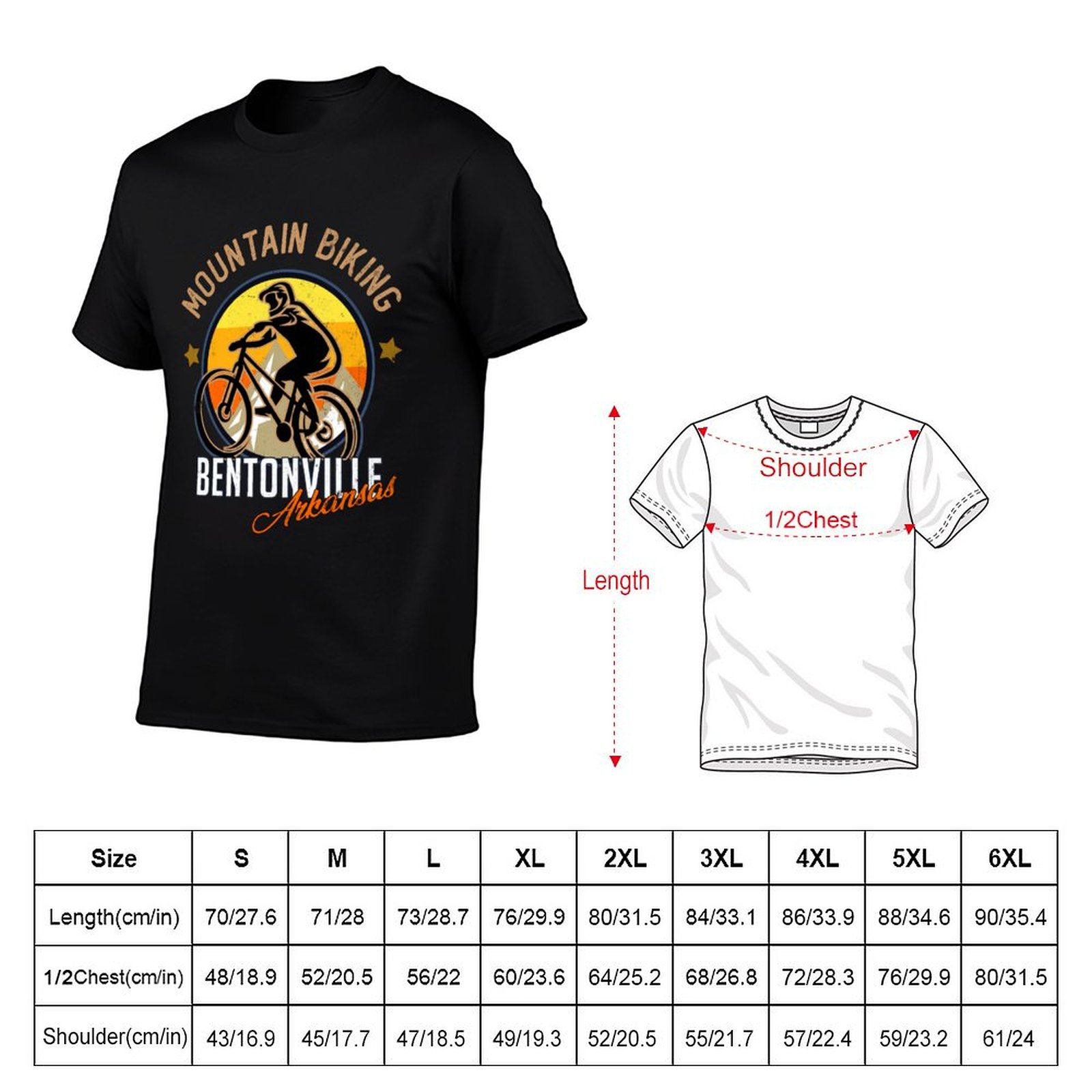T-Shirt de cyclisme en montagn - Mountain Biking Bentonville Arkansas avis et prix