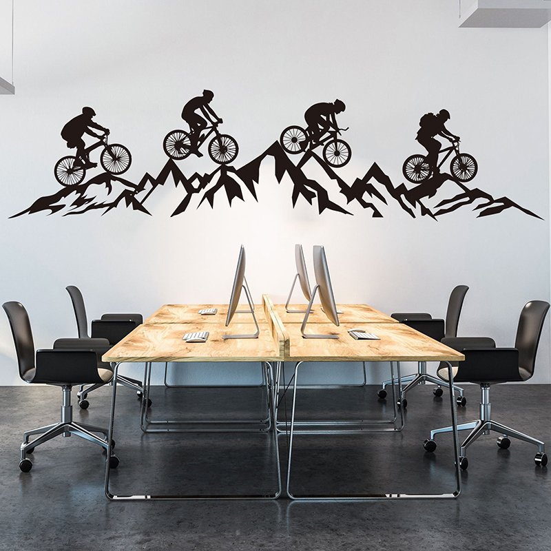 Grand autocollant mural en vin - Mountain Biking For Kids avis et prix